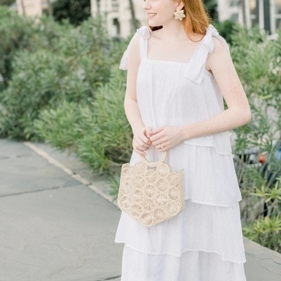 NWT VICTORIA DUNN WHITE EYELET BENNET MAXI DRESS XL - Picture 3 of 9